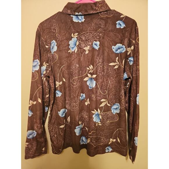 Jamaica Bay Women's Size Large Petite Floral‎ Long Sleeve Button Up - Picture 5 of 7